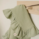Olive Ruffle Blanket, Cozy and Stylish, Perfect for Long Car Rides, South Korean Made  Bloomere   