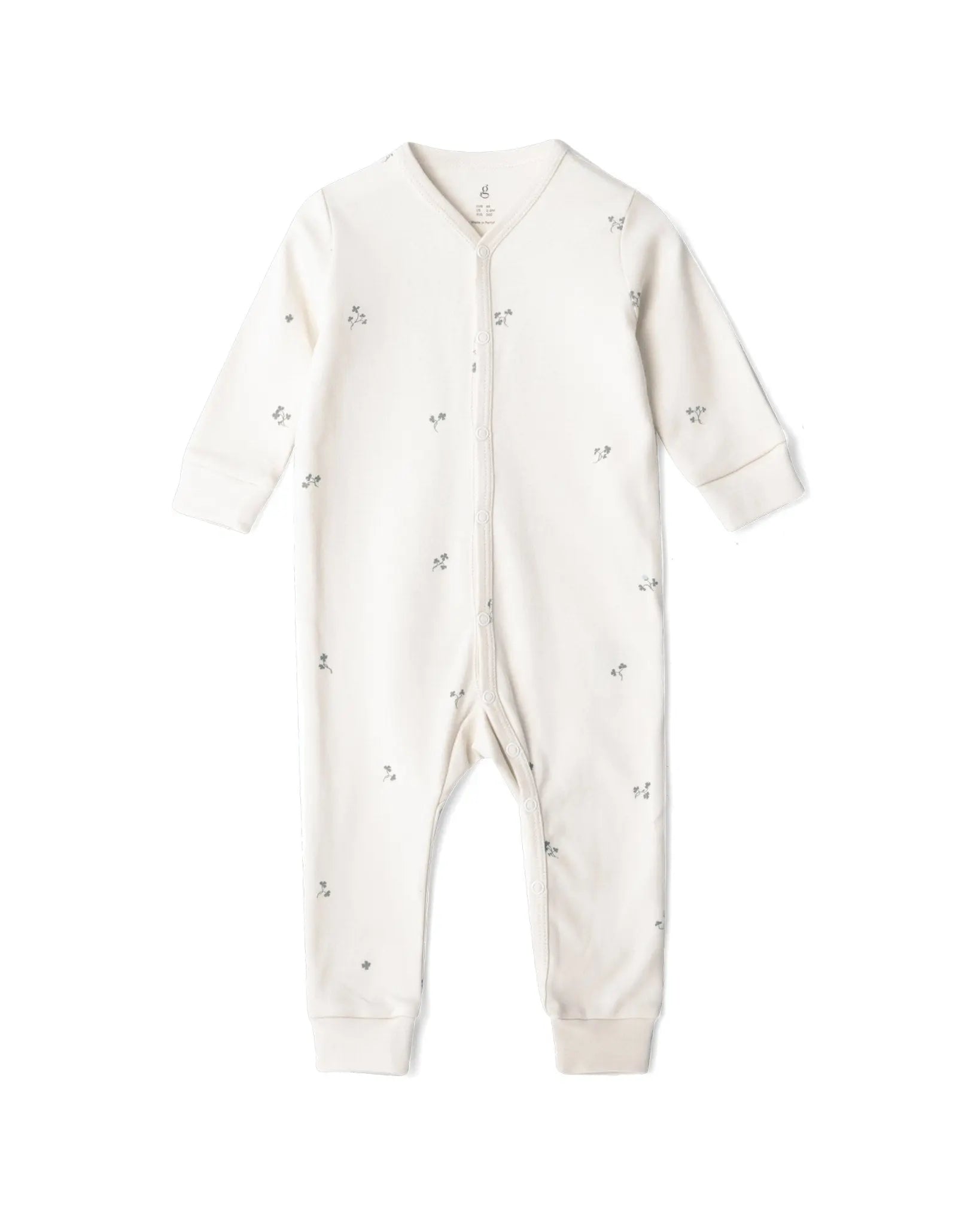 Jersey Pyjamas, Made in Portugal, Comfortable Pajama Set, OEKO-TEX® Certified  Garbo and Friends Folia Ecru 62/68 (3-6M) 