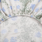 Plumbago Muslin Fitted Sheet Junior, Ethically Made in Portugal, OEKO-TEX® Certified  Garbo and Friends   