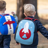 Rocket Backpack,Blue and Red, Size 3-6Y,Safety Harness, Kids Backpack Preschool Backpack Dabbawalla   