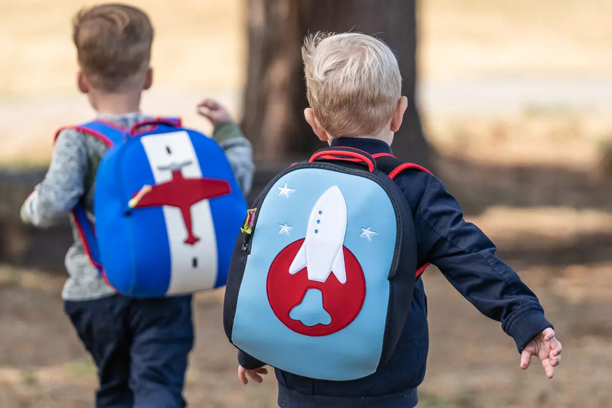 Rocket Backpack,Blue and Red, Size 3-6Y,Safety Harness, Kids Backpack Preschool Backpack Dabbawalla   