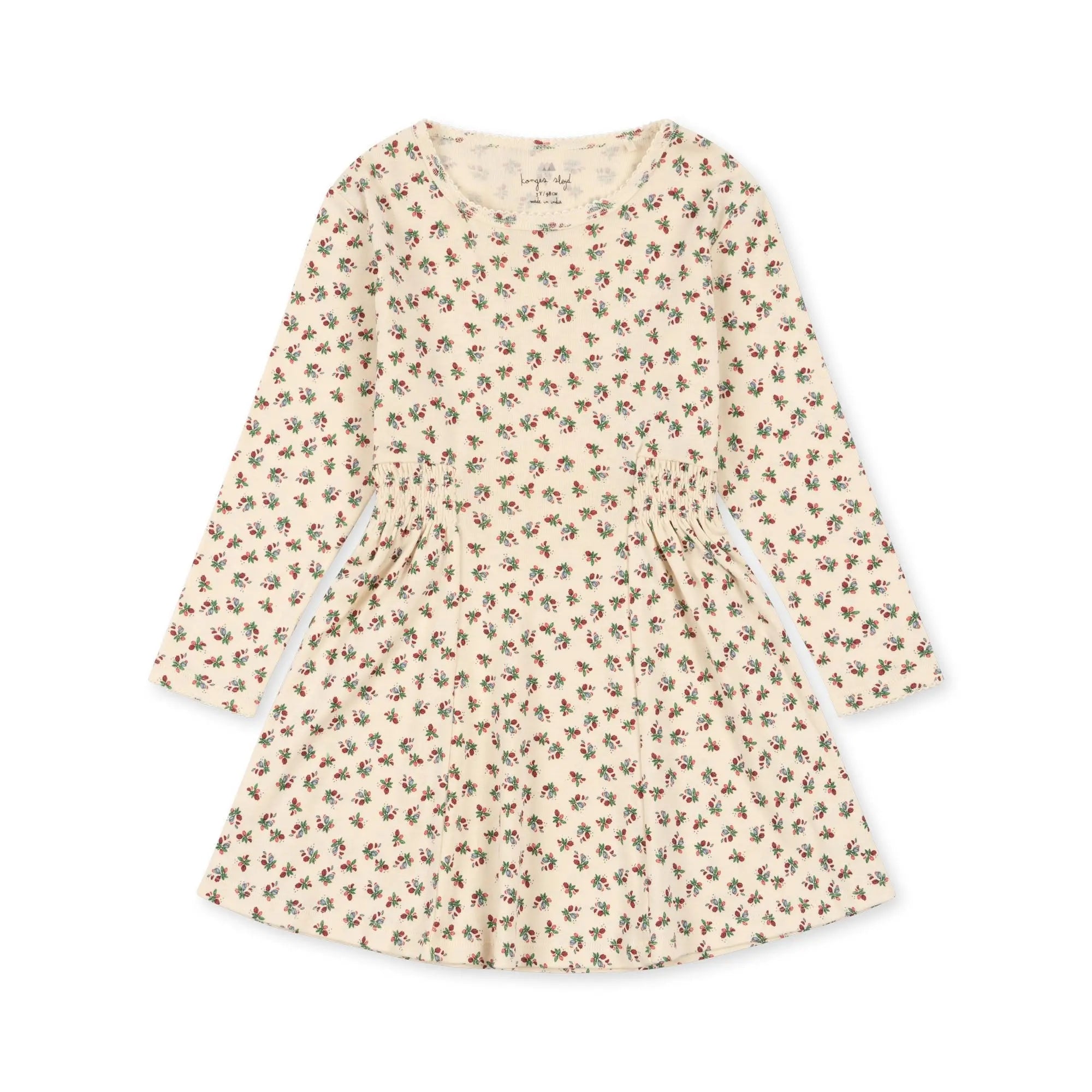 Classic Girl Dress Gots - Fleur Tricolore  Konges Sløjd   