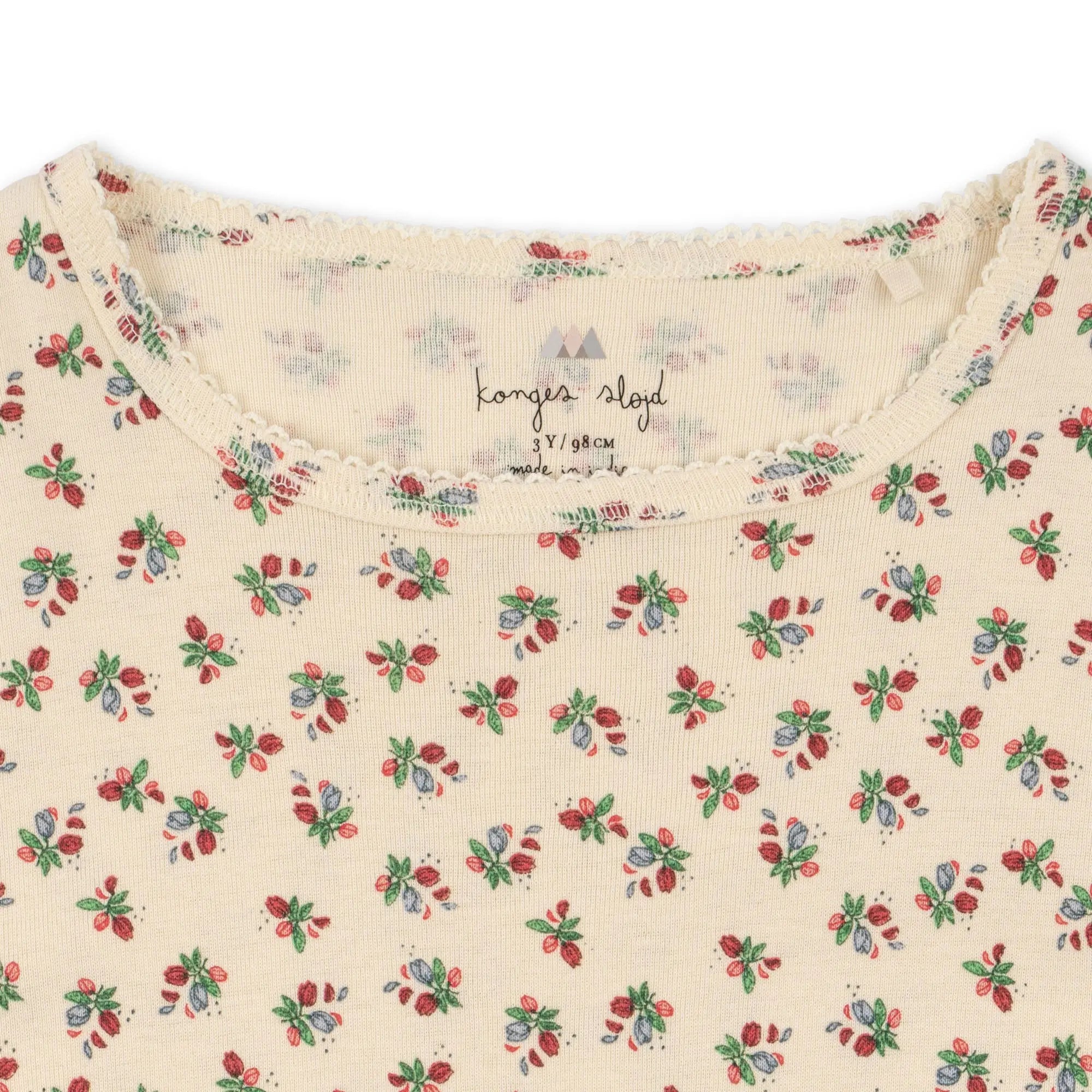 Classic Girl Dress Gots - Fleur Tricolore  Konges Sløjd   