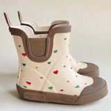 Children's Brume Welly Rain Boots - Multi Foil Hearts  Konges Sløjd   