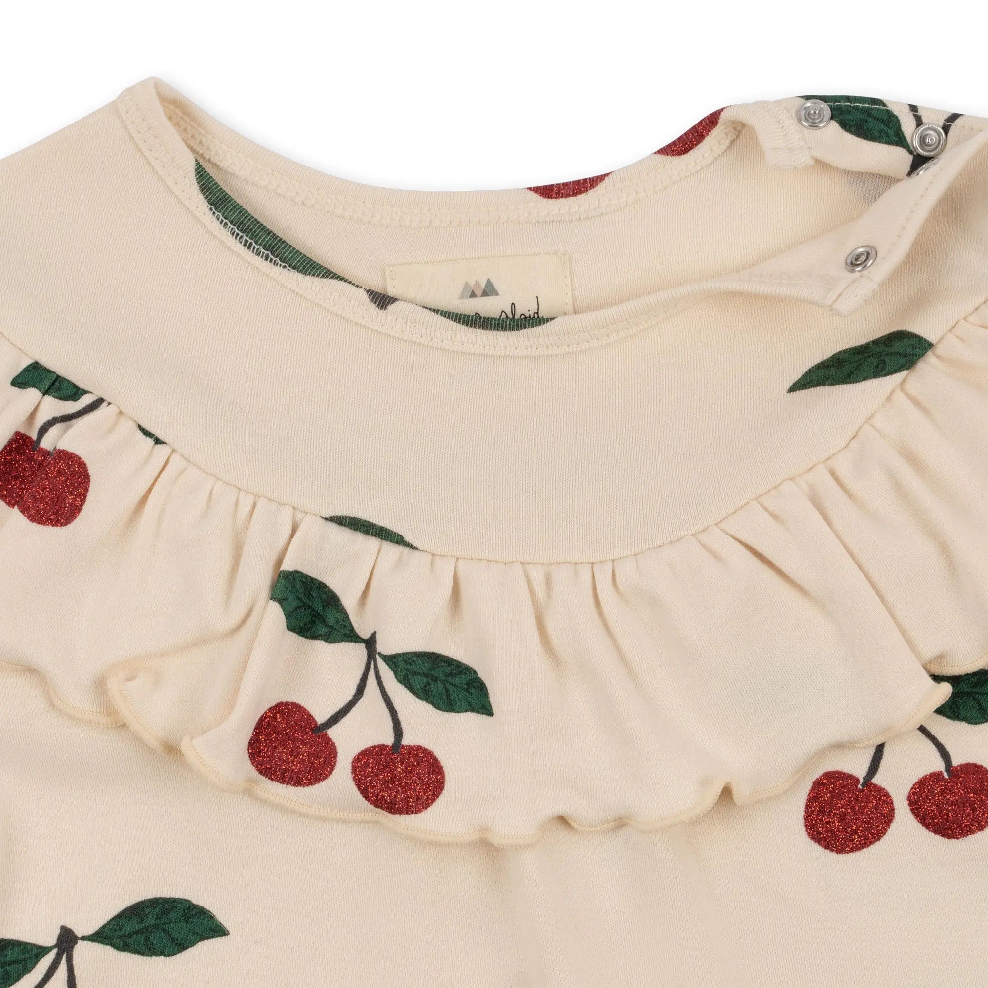 Malli Glitter Girl Romper Gots - Grande Cerise  Konges Sløjd   