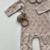 Smoky Grey Miffie Collar Baby Onesie Gots  Konges Sløjd Smoke Gray 74cm/9M 