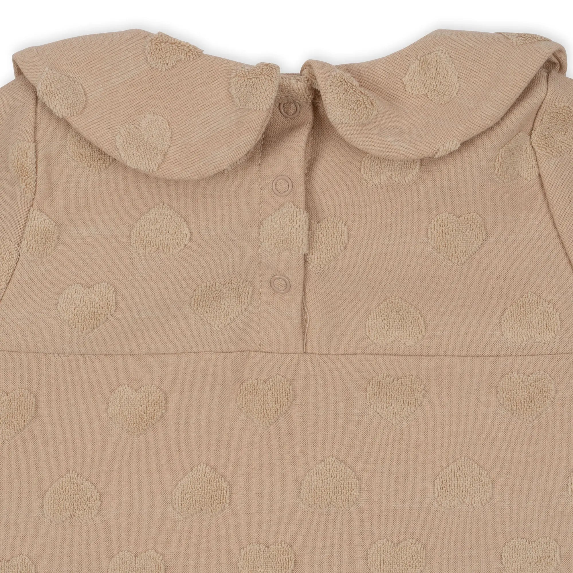 Smoky Grey Miffie Collar Baby Onesie Gots  Konges Sløjd   
