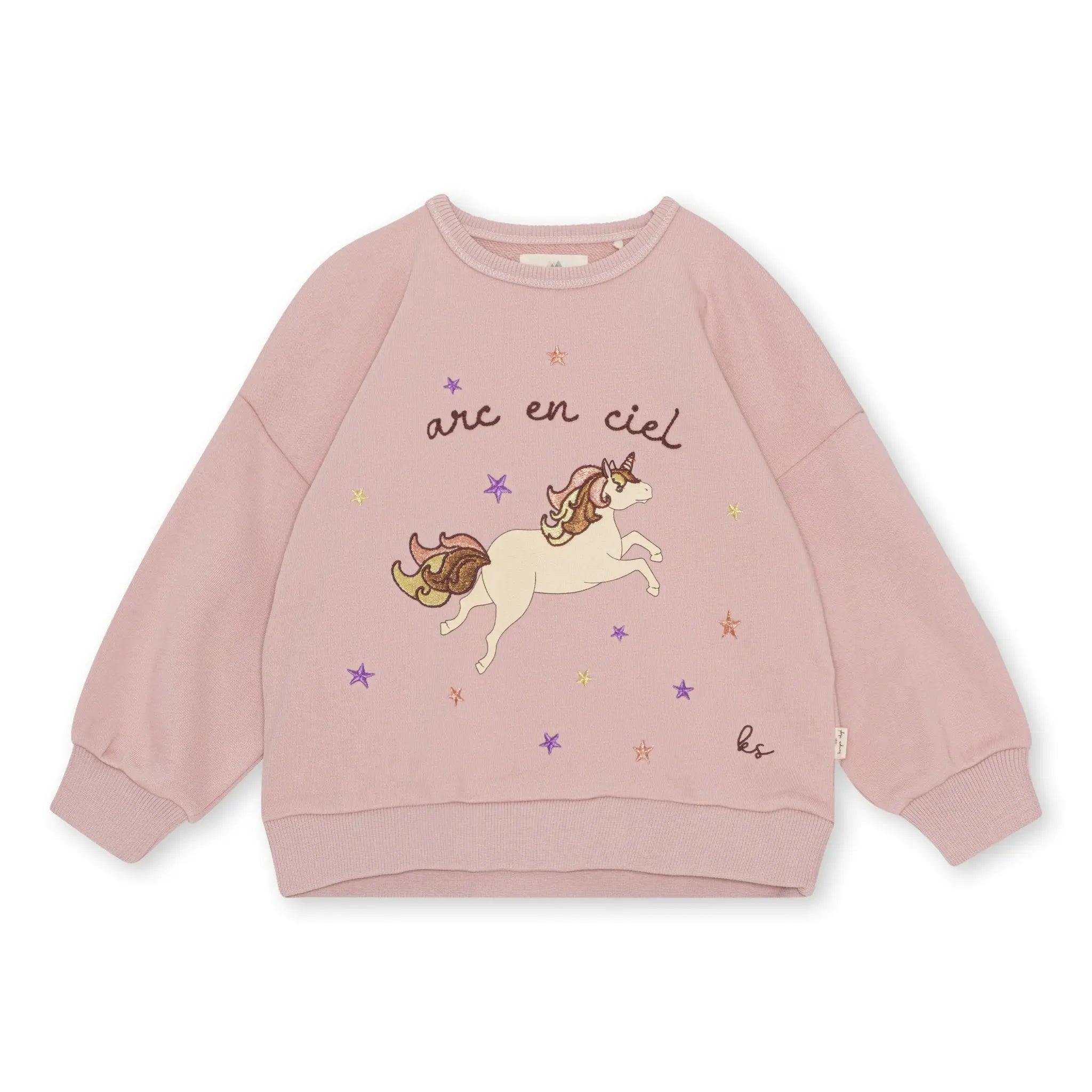 Unicorn Organic Cotton Sweatshirt  Konges Sløjd Bark 80cm/12M 
