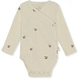 Organic Cotton Newborn Bodysuit Gots  Konges Sløjd Cherry 44cm/PRE 