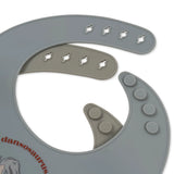 2 Pack Silicone Dansosaurus Baby Bibs, Waterproof Bibs for Mealtime  Konges Sløjd   