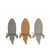 3 Pack Silicone Ice Cream Mold Rocket, Rocket Shaped Ice Cream Mold, Kids' Favorite  Konges Sløjd   