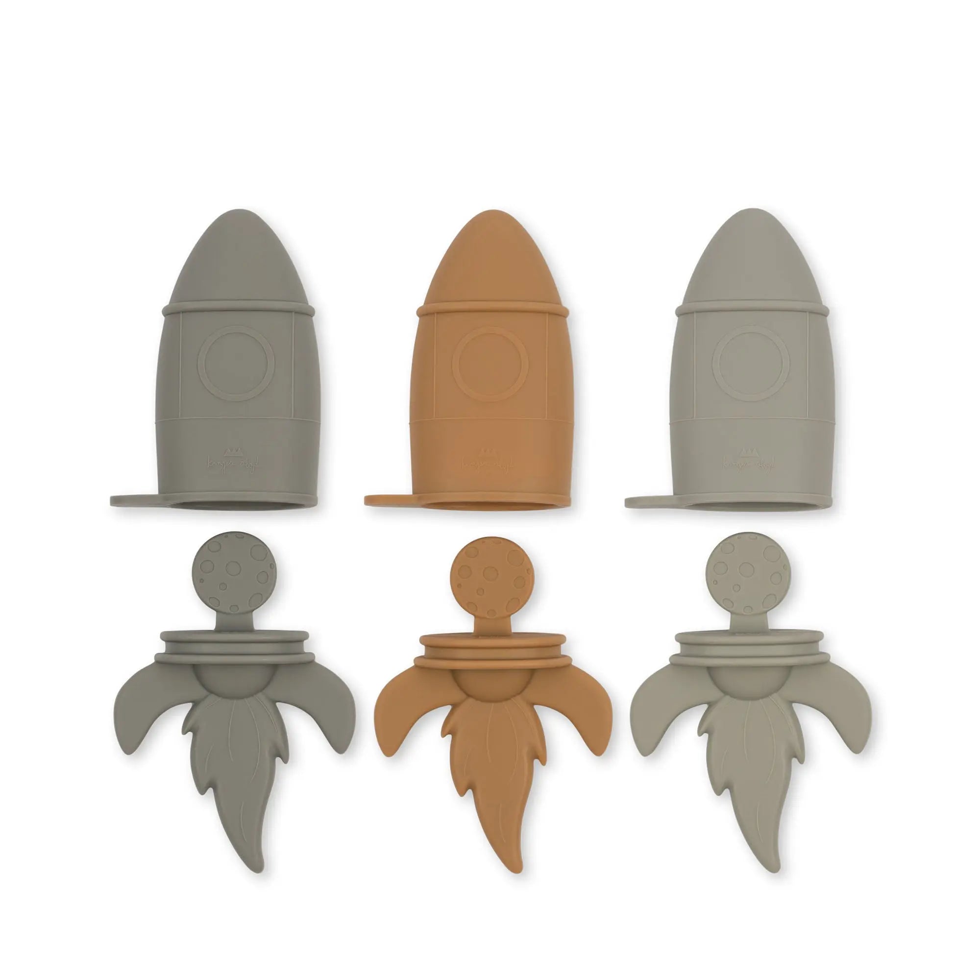 3 Pack Silicone Ice Cream Mold Rocket, Rocket Shaped Ice Cream Mold, Kids' Favorite  Konges Sløjd   