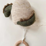 Soft Lambswool Blend Musical Baby Dino, Nursery Play Area Decor, Delightful Gift Idea  Konges Sløjd   