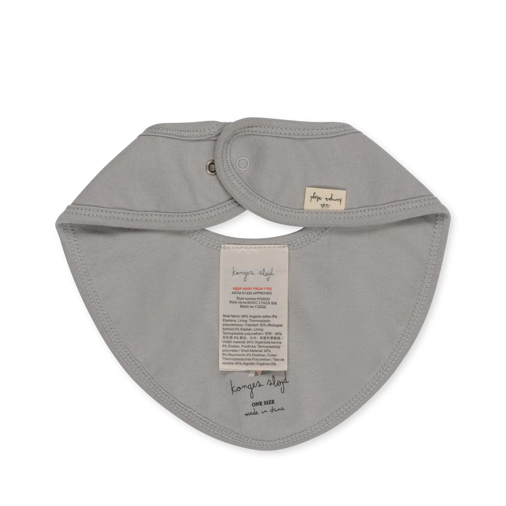 Basic 2 Pack Bib - LeviterLeviter Basic Bib - 2 Pack, Snap Button Closure, Baby Bib, Bib Set  Konges Sløjd   