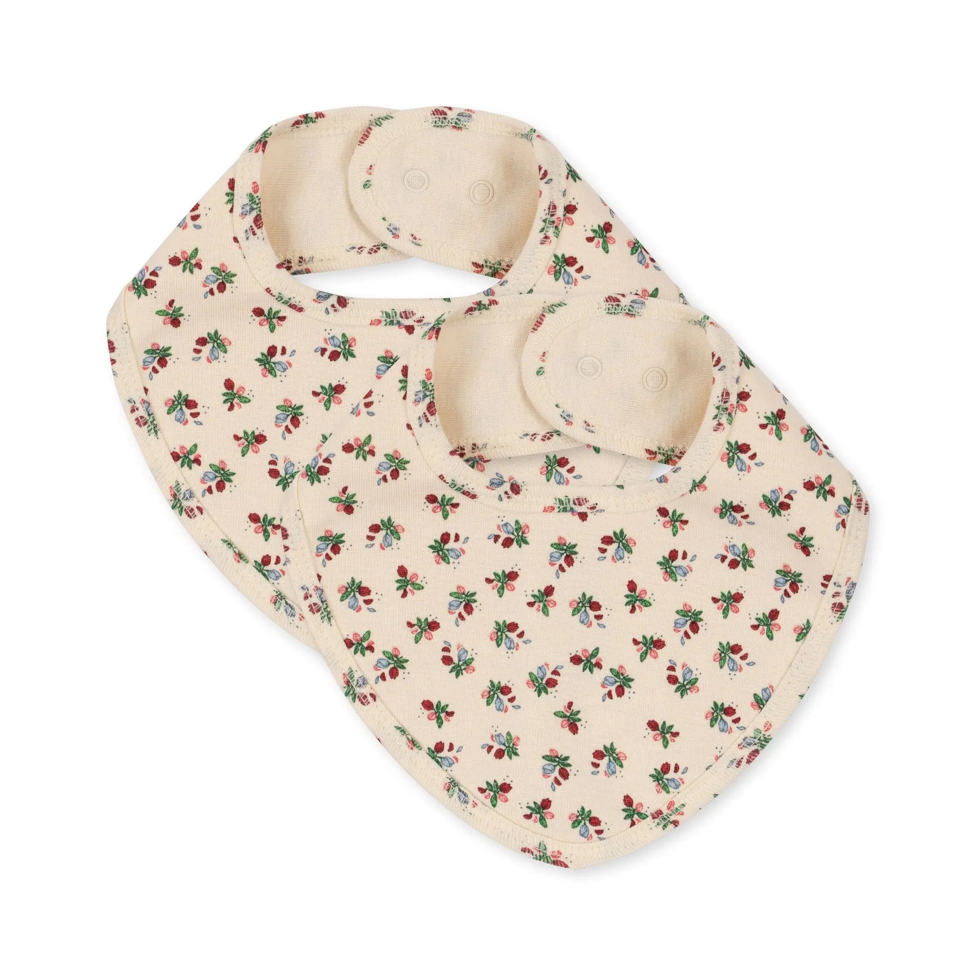 Organic Cotton Baby Bib, 2 Pack - Fleur Tricolo  Konges Sløjd   