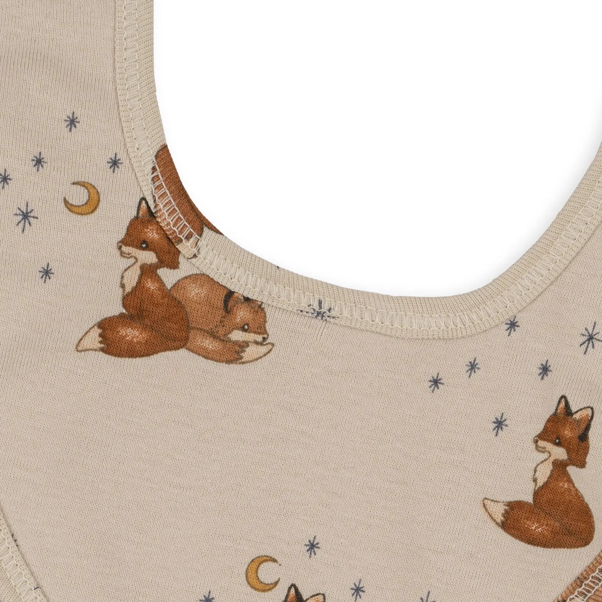 Organic Cotton Baby Bib, 2 Pack - Foxie  Konges Sløjd   