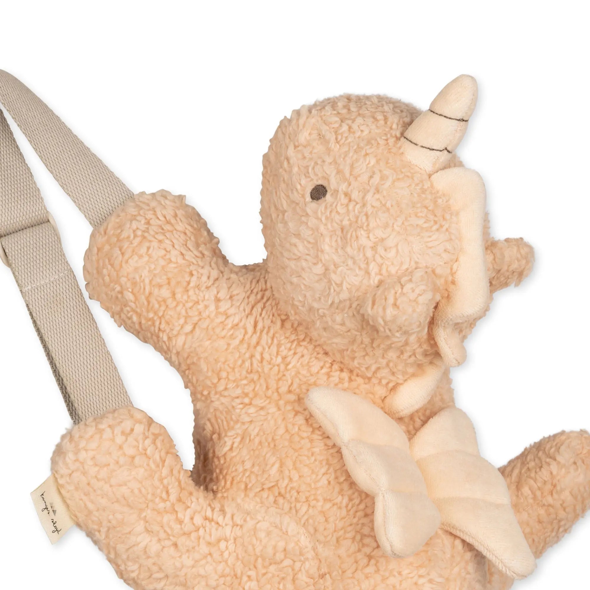 Cute Teddy Unicorn Backpack, Zippered Compartment, Practical Hanger Loop, Kids Unicorn Bag  Konges Sløjd   