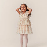 Fairy Dress With Frill Details, Two-Tier, Rounded Collar, Soft Cotton Inside Layer, Crisp Tulle Outer Layers  Konges Sløjd   