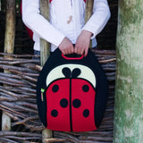 Ladybug Lunch Bag - Red and Black, Insulated Neoprene Lunch Tote Lunch Bag Dabbawalla   