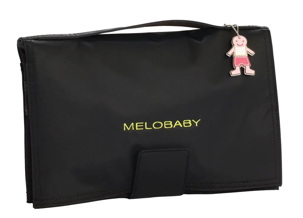 Black All-In-One Diaper Wallet and Changing Pad  MeloBaby   