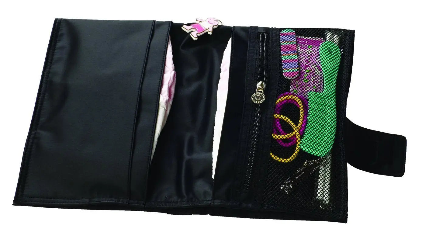 Black All-In-One Diaper Wallet and Changing Pad  MeloBaby   