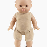 Orlando Knit Doll Romper in Cream  Minikane   