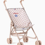 Delage Racing Stroller Damier Pink/White, Baby Racing Stroller  Minikane   