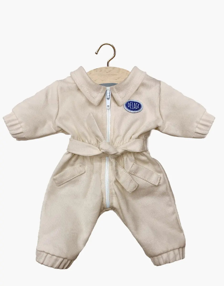 Minikane X Delage Doll Outfit - Laurent Jumpsuit in Beige Gabardine  Minikane   