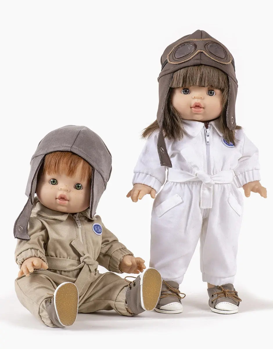 Minikane X Delage Doll Outfit - Laurent Jumpsuit in Beige Gabardine  Minikane   