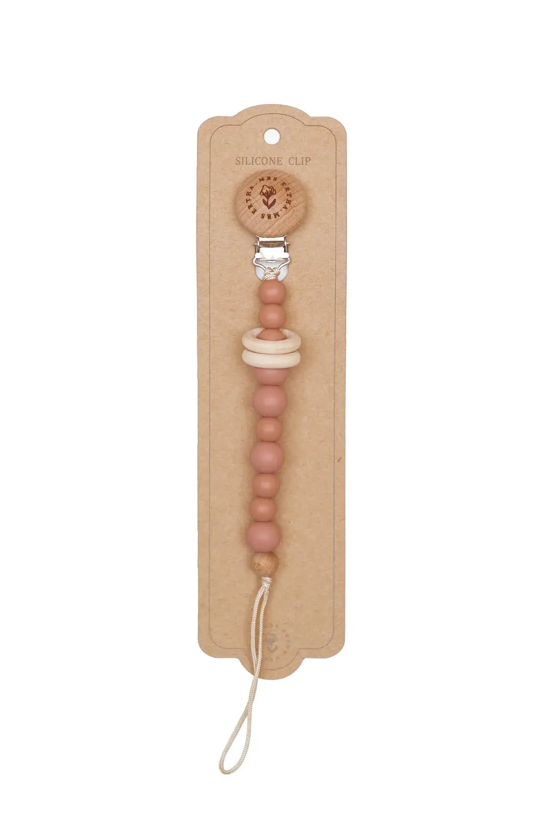 Eva Silicone Pacifier Clip - Blush  Mrs.Ertha   