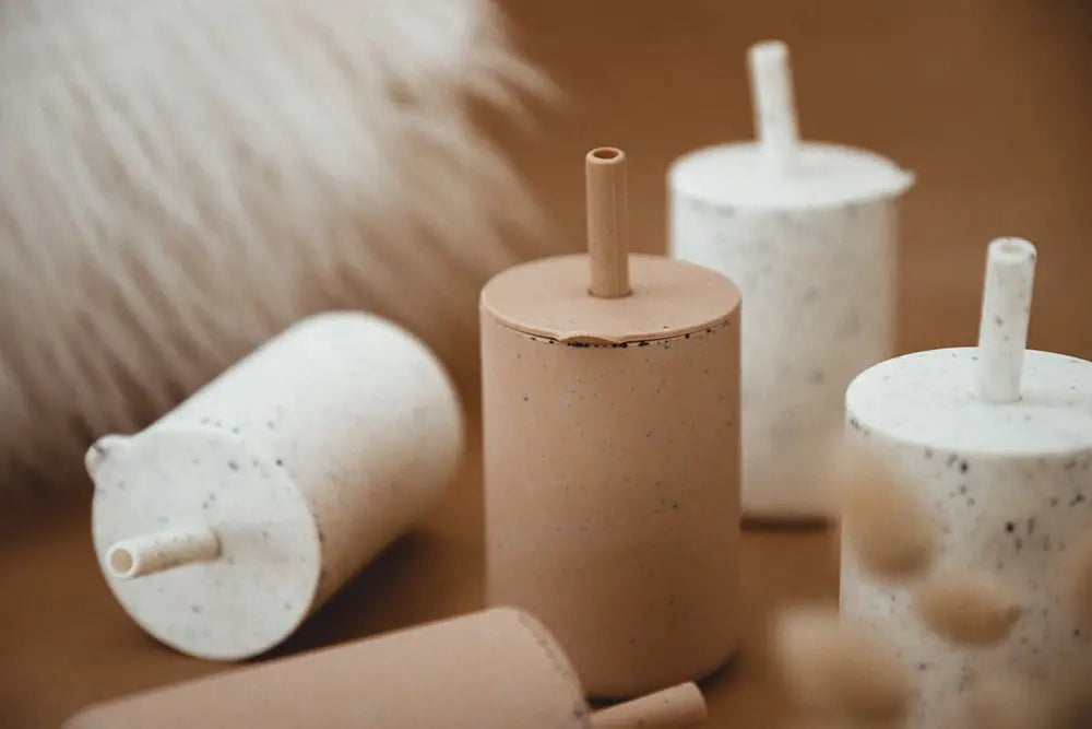 Baby Silicone Cup - Blush Speckle  Mrs.Ertha   