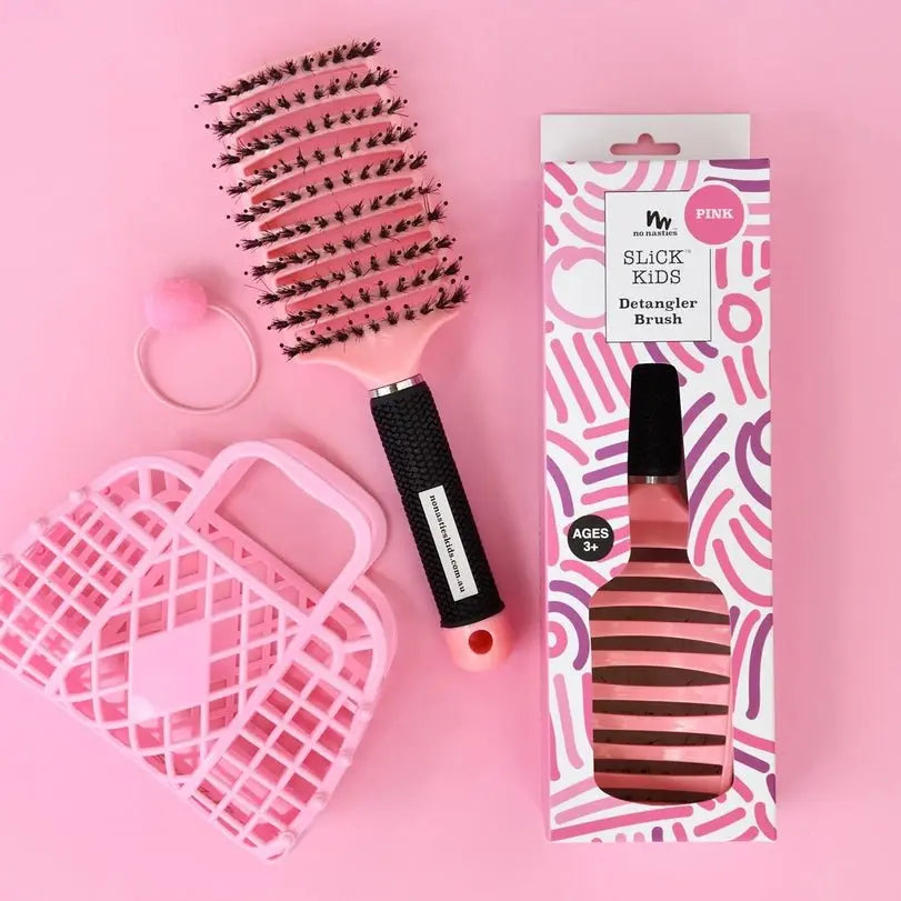 Pink Detangler Tamer Kids Hair Brush  No Nasties Kids   