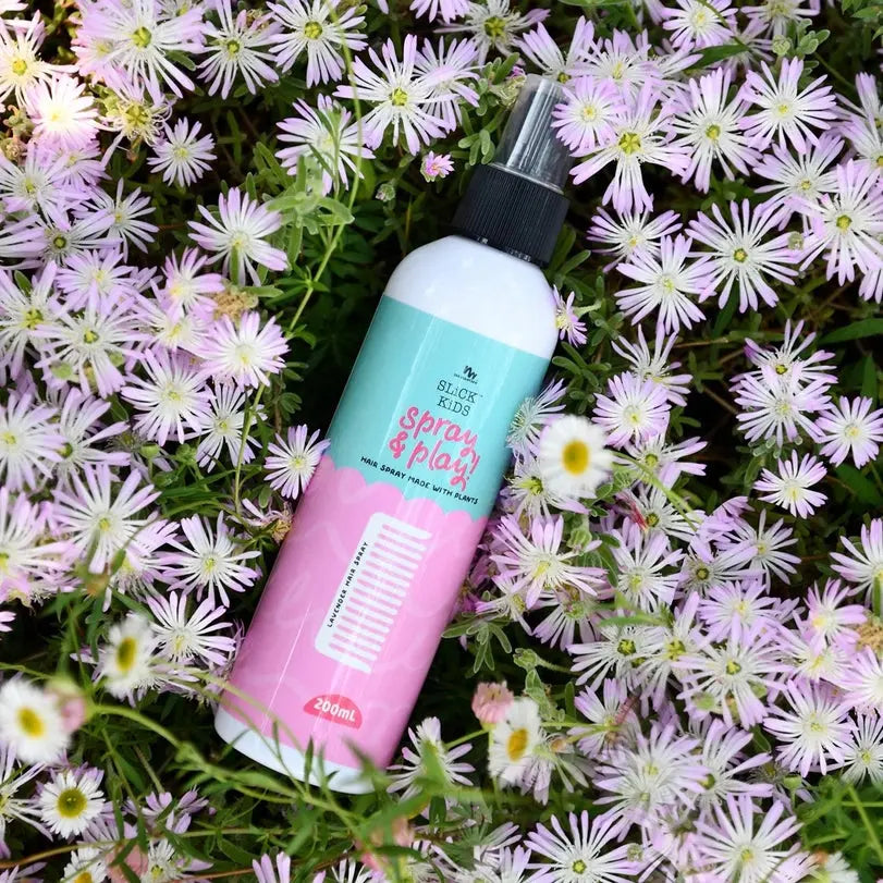 Natural Alcohol Free Kids Hair Spray in Lavender and Fresh Lime  No Nasties Kids   