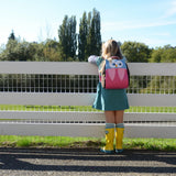 Hoot Owl kids Backpack, Brown and Pink, Size 3-6Y,Safety Harnes Preschool Backpack Dabbawalla   