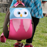 Hoot Owl kids Backpack, Brown and Pink, Size 3-6Y,Safety Harnes Preschool Backpack Dabbawalla   