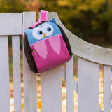 Hoot Owl kids Backpack, Brown and Pink, Size 3-6Y,Safety Harnes Preschool Backpack Dabbawalla   