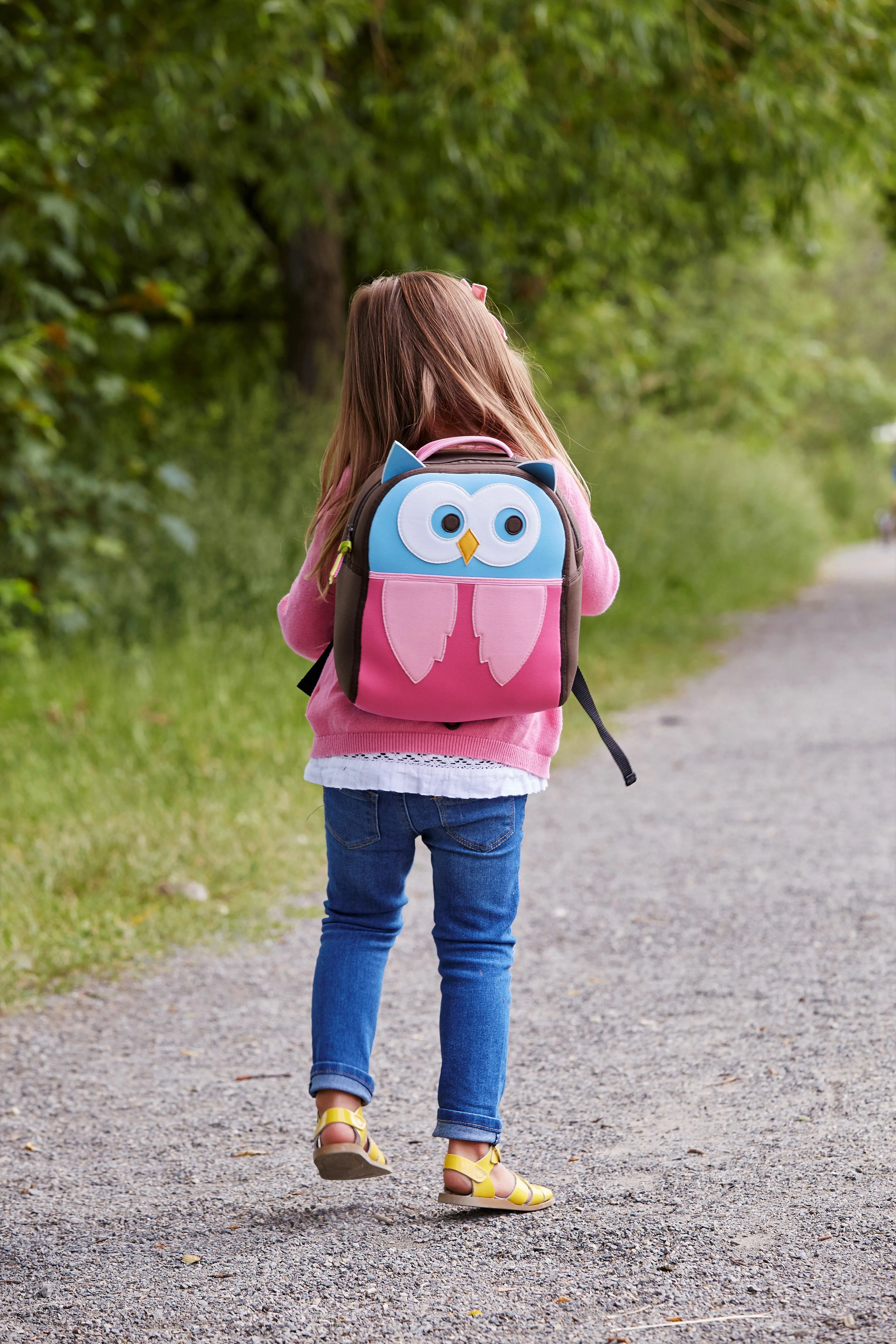 Hoot Owl Harness Toddler Backpack - Brown and Pink,Safety Harness Toddler Harness BP Dabbawalla   