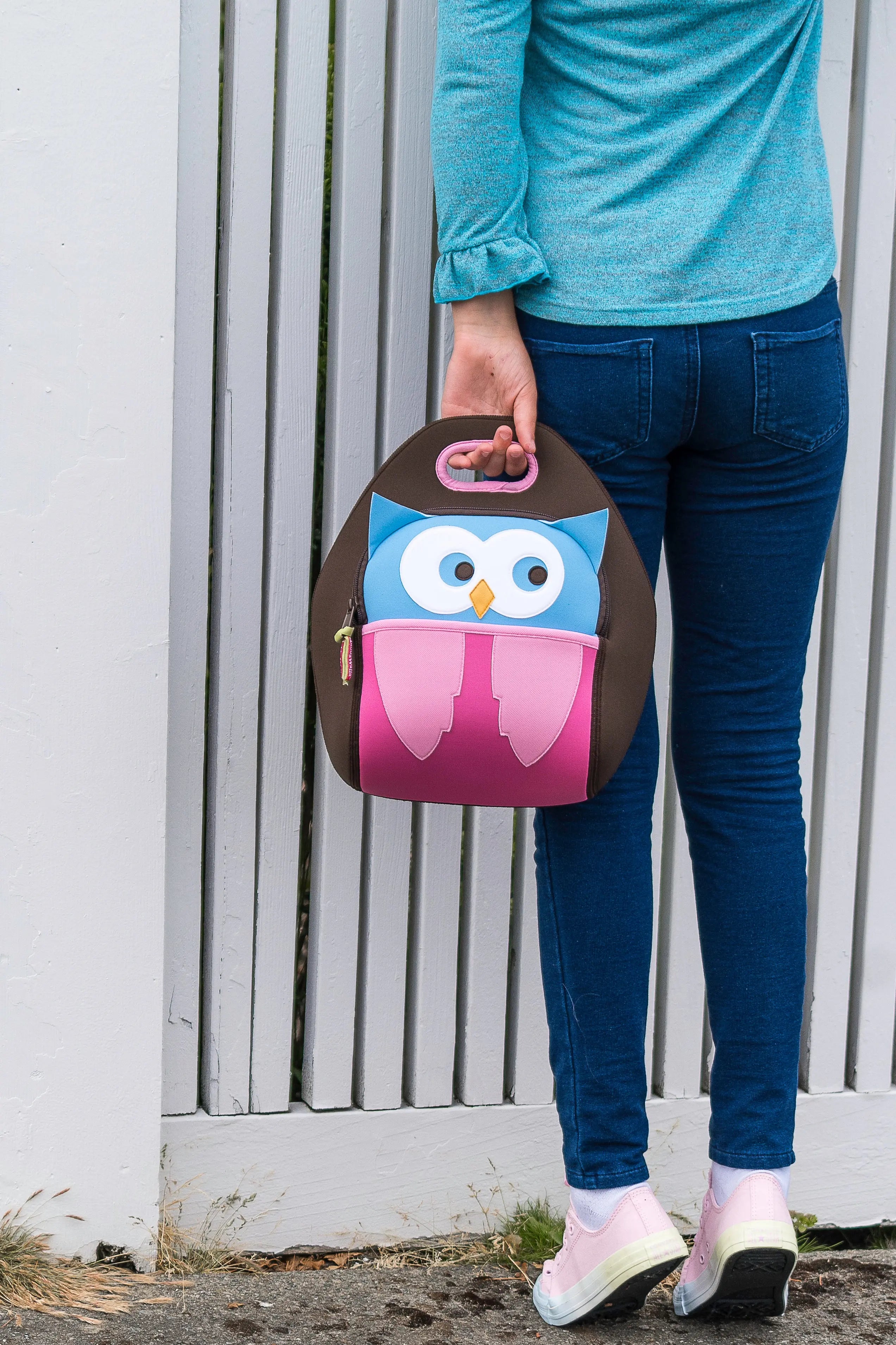 Hoot Owl Lunch Bag - Brown and Pink,Safety Harness, Kids Backpack Lunch Bag Dabbawalla   