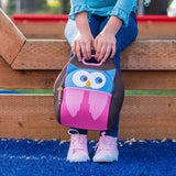 Hoot Owl Lunch Bag - Brown and Pink,Safety Harness, Kids Backpack Lunch Bag Dabbawalla   