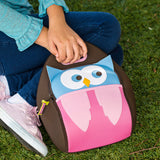 Hoot Owl Lunch Bag - Brown and Pink,Safety Harness, Kids Backpack Lunch Bag Dabbawalla   