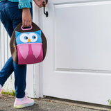 Hoot Owl Lunch Bag - Brown and Pink,Safety Harness, Kids Backpack Lunch Bag Dabbawalla   