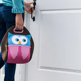 Hoot Owl Lunch Bag - Brown and Pink,Safety Harness, Kids Backpack Lunch Bag Dabbawalla   