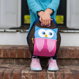 Hoot Owl Lunch Bag - Brown and Pink,Safety Harness, Kids Backpack Lunch Bag Dabbawalla   