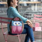 Hoot Owl Lunch Bag - Brown and Pink,Safety Harness, Kids Backpack Lunch Bag Dabbawalla   