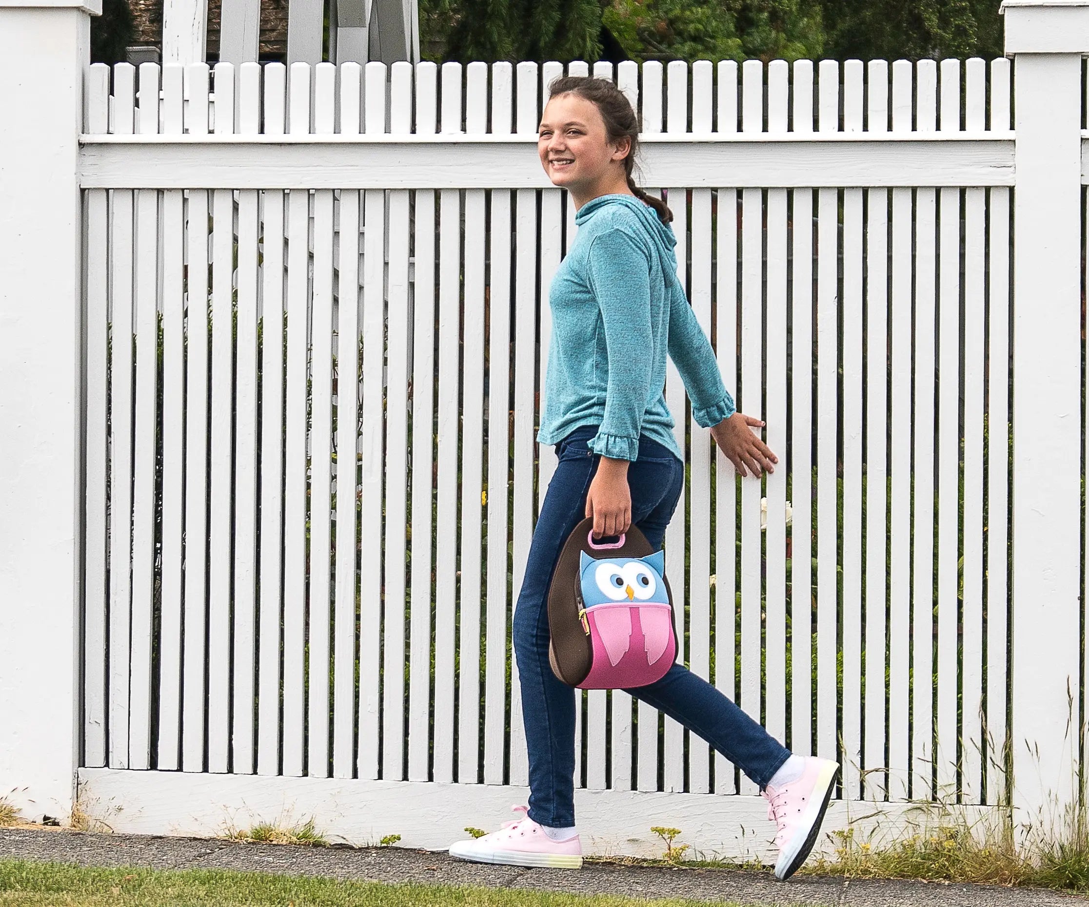 Hoot Owl Lunch Bag - Brown and Pink,Safety Harness, Kids Backpack Lunch Bag Dabbawalla   
