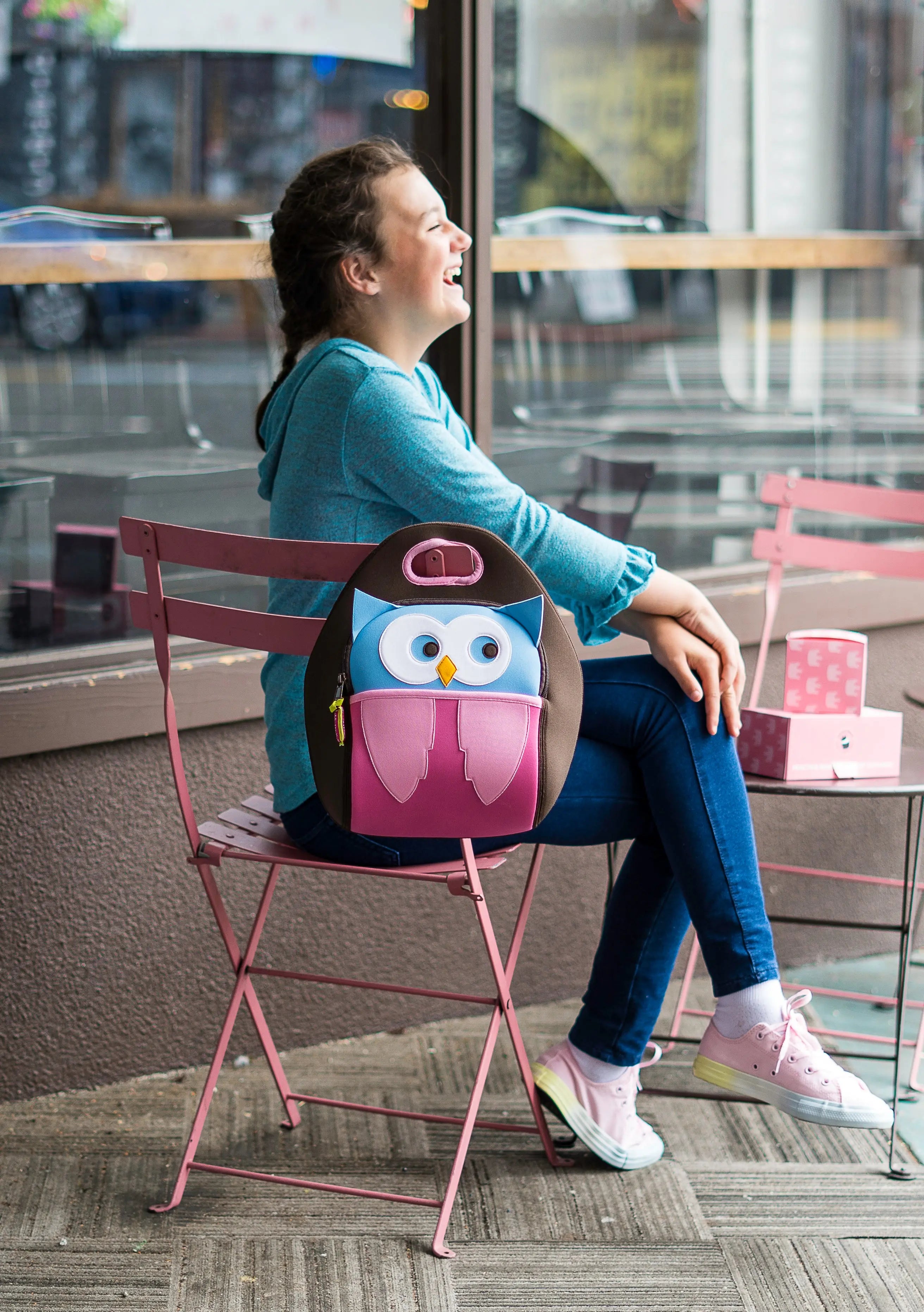 Hoot Owl Lunch Bag - Brown and Pink,Safety Harness, Kids Backpack Lunch Bag Dabbawalla   