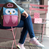 Hoot Owl Lunch Bag - Brown and Pink,Safety Harness, Kids Backpack Lunch Bag Dabbawalla   