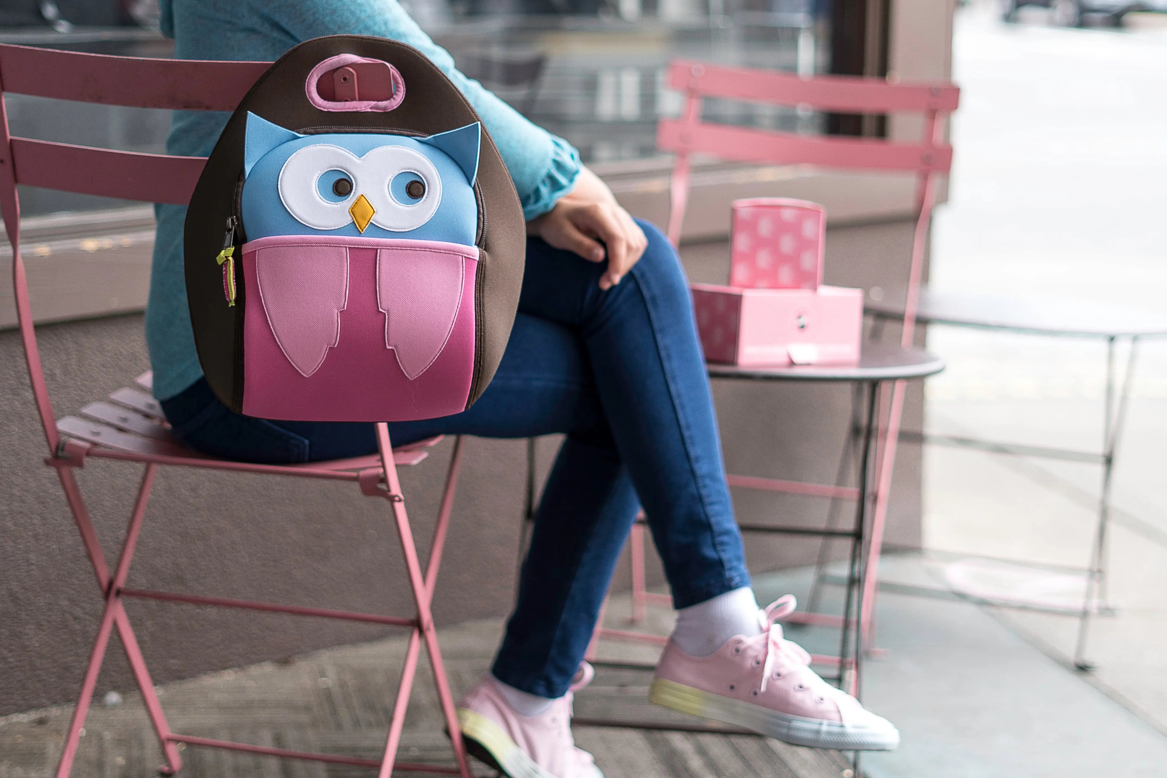 Hoot Owl Lunch Bag - Brown and Pink,Safety Harness, Kids Backpack Lunch Bag Dabbawalla   