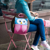Hoot Owl Lunch Bag - Brown and Pink,Safety Harness, Kids Backpack Lunch Bag Dabbawalla   