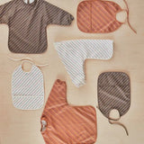 Waterproof Striped Bibs - Pack of 2 - Caramel & Mellow Bib Striped OYOY   